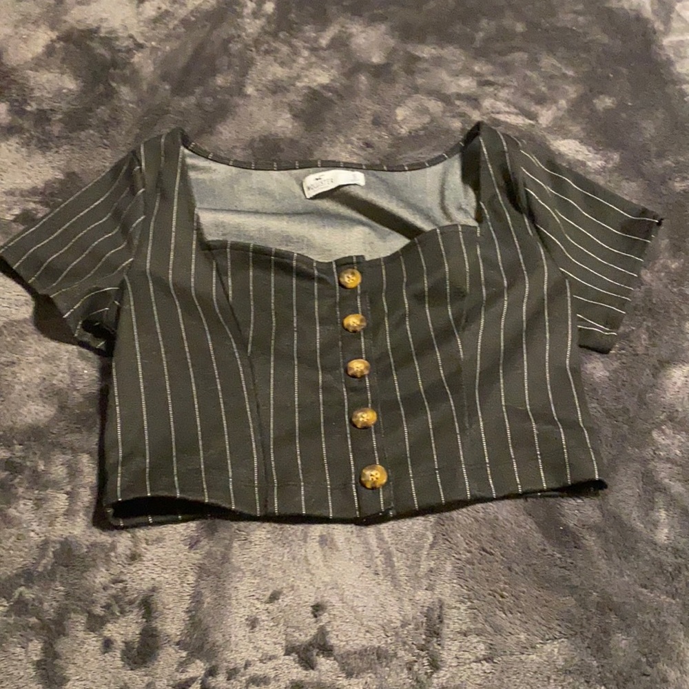 Hollister square neck crop top